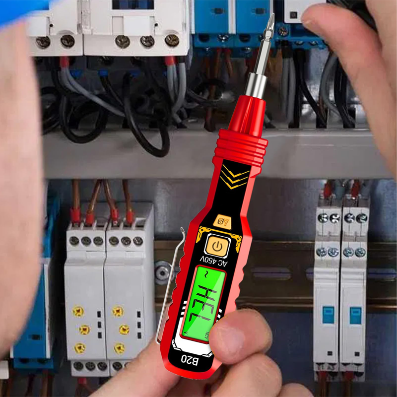 ⏳Begrenzte Zeit 50% Rabatt💥Berührungsloser Spannungsprüfer mit LCD-Anzeige