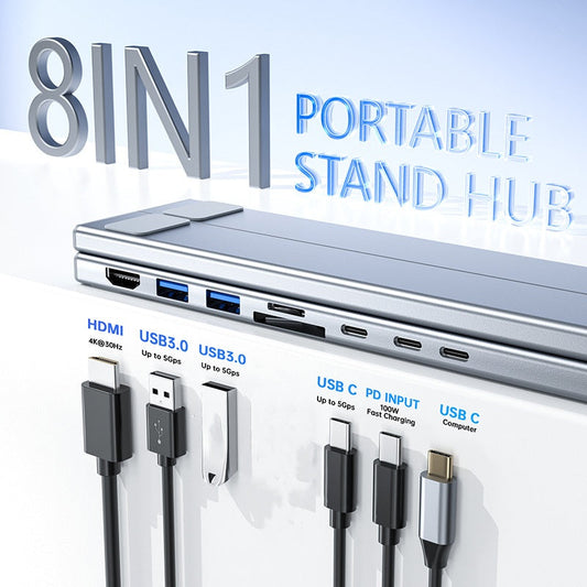 🔥Limited Time Promotion 58% OFF💥Limited-time offer-USB-C Docking Station Laptop Stand with 4K HDMI