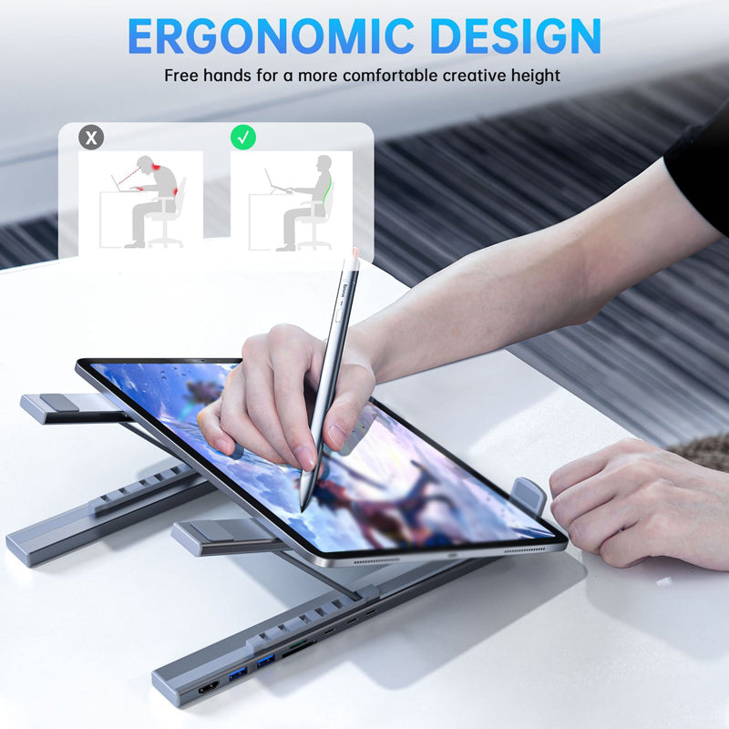 🔥Limited Time Promotion 58% OFF💥Limited-time offer-USB-C Docking Station Laptop Stand with 4K HDMI