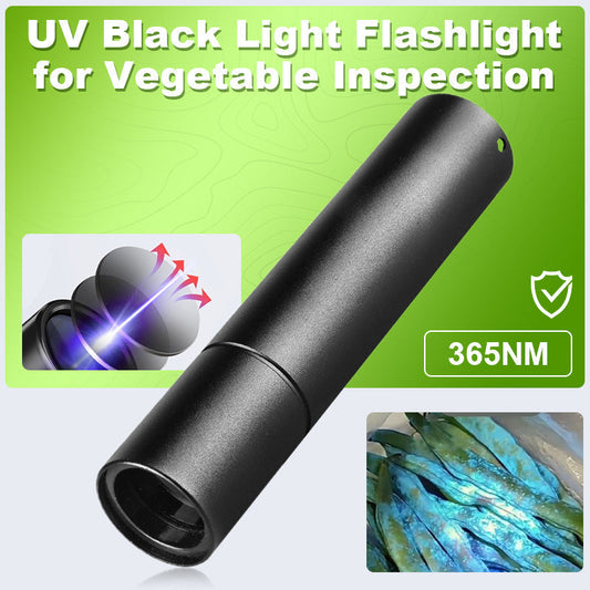 UV-Schwarzlicht-Taschenlampe für die Gemüseinspektion