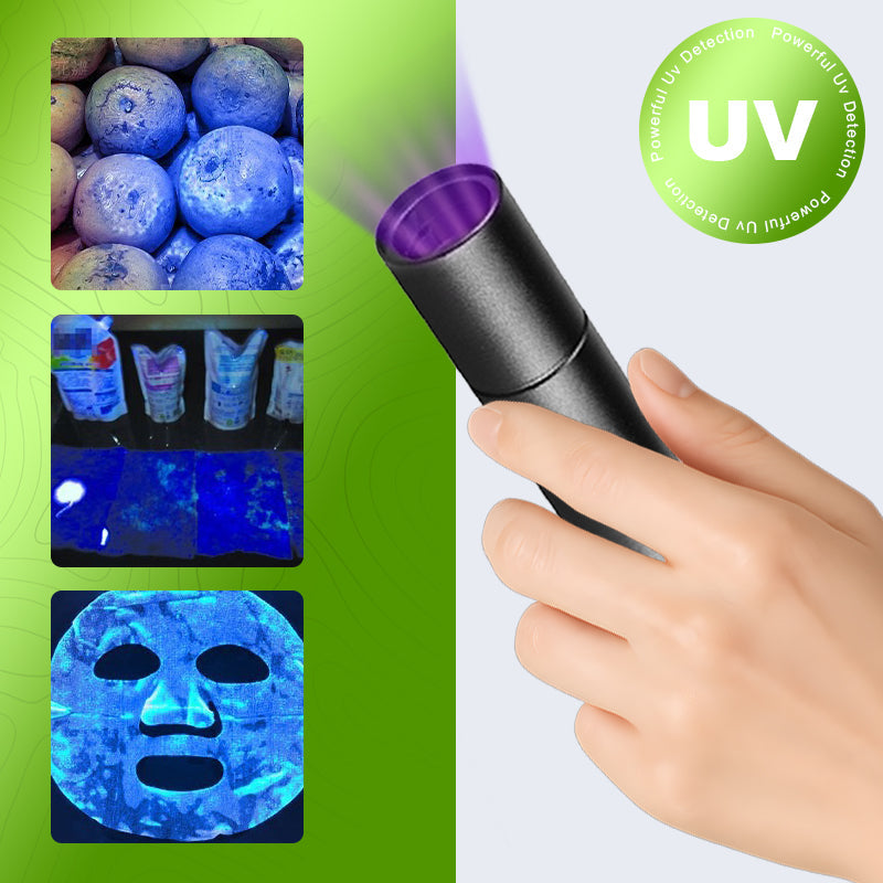 UV-Schwarzlicht-Taschenlampe für die Gemüseinspektion
