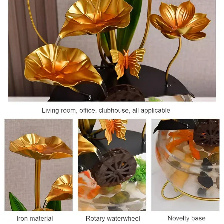 Luxuriöses kreatives Lotus-Fischglas-Ornament