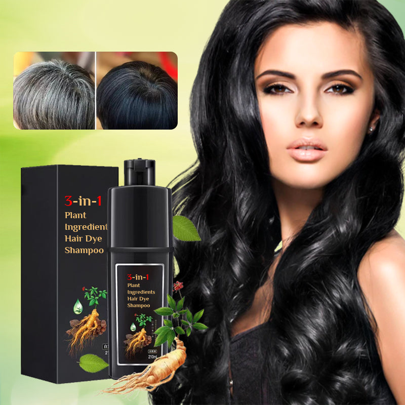 Pflanzliche Inhaltsstoffe Haarfärbemittel Shampoo – Schwarz
