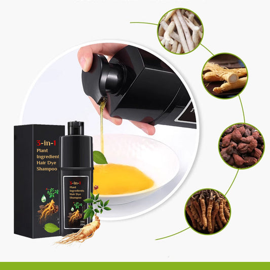 Pflanzliche Inhaltsstoffe Haarfärbemittel Shampoo – Schwarz