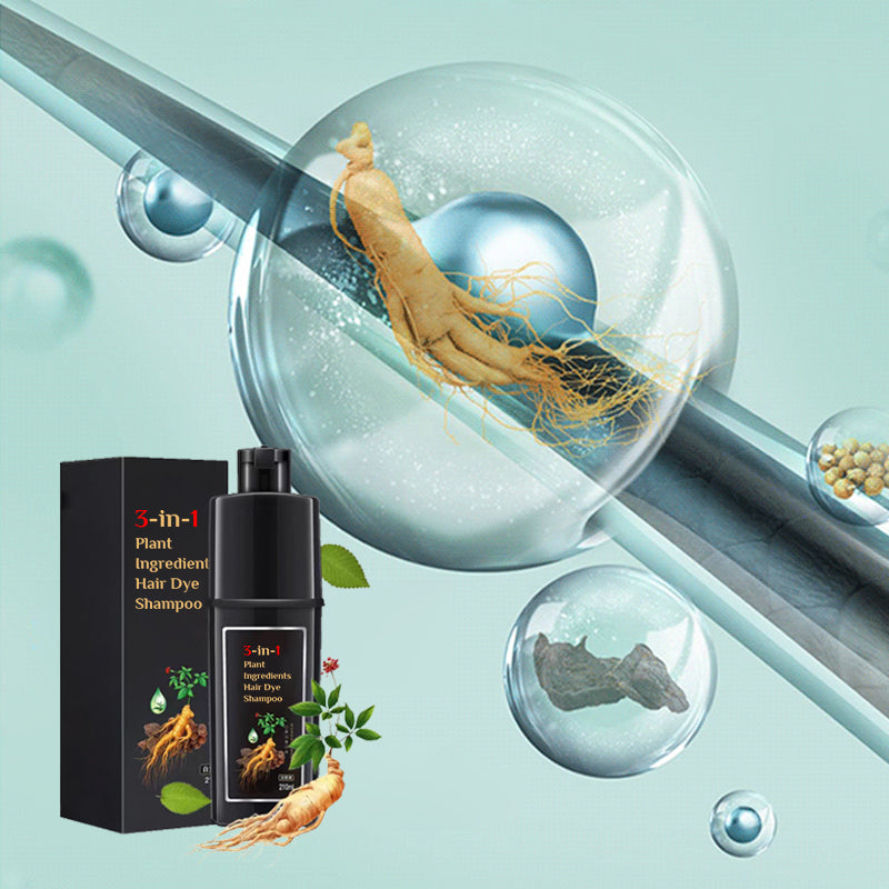Pflanzliche Inhaltsstoffe Haarfärbemittel Shampoo – Schwarz