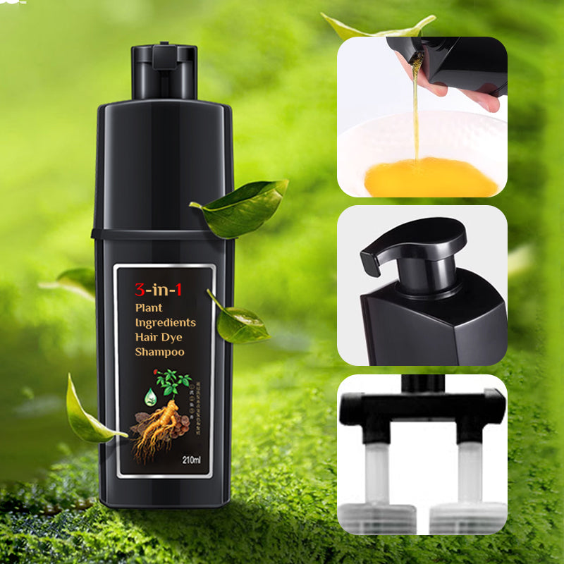 Pflanzliche Inhaltsstoffe Haarfärbemittel Shampoo – Schwarz
