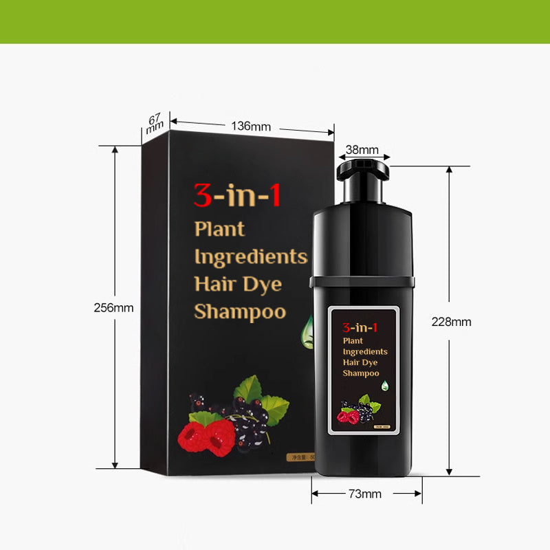 Pflanzliche Inhaltsstoffe Haarfärbemittel Shampoo – Schwarz