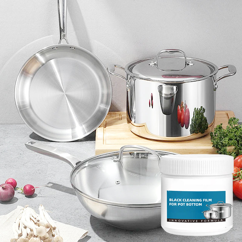 🔥 Pastenentferner für angebranntes Kochgeschirr – Tiefenreinigung für Töpfe/Pfannen ohne Kratzer, entfernt Fett und Verkohlungen in 5 Minuten 🧽✨