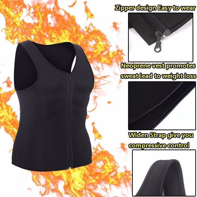🏆 Herren Fitness Tanktop 🏋️‍♂️ | Reißverschluss & Schlankmacher-Effekt ⚡🌿