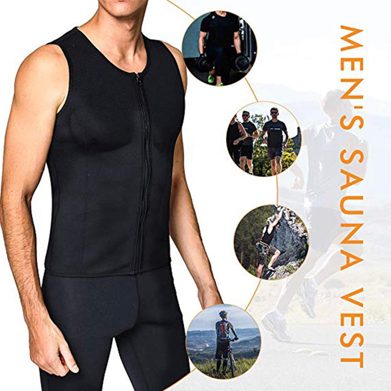 🏆 Herren Fitness Tanktop 🏋️‍♂️ | Reißverschluss & Schlankmacher-Effekt ⚡🌿