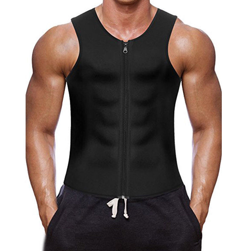 🏆 Herren Fitness Tanktop 🏋️‍♂️ | Reißverschluss & Schlankmacher-Effekt ⚡🌿