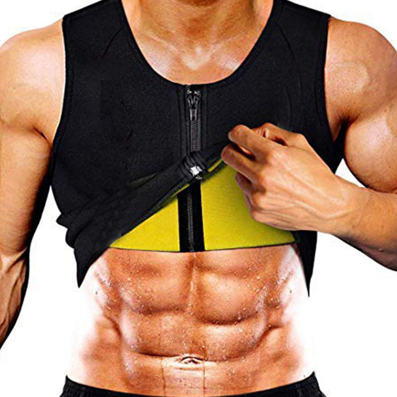 🏆 Herren Fitness Tanktop 🏋️‍♂️ | Reißverschluss & Schlankmacher-Effekt ⚡🌿