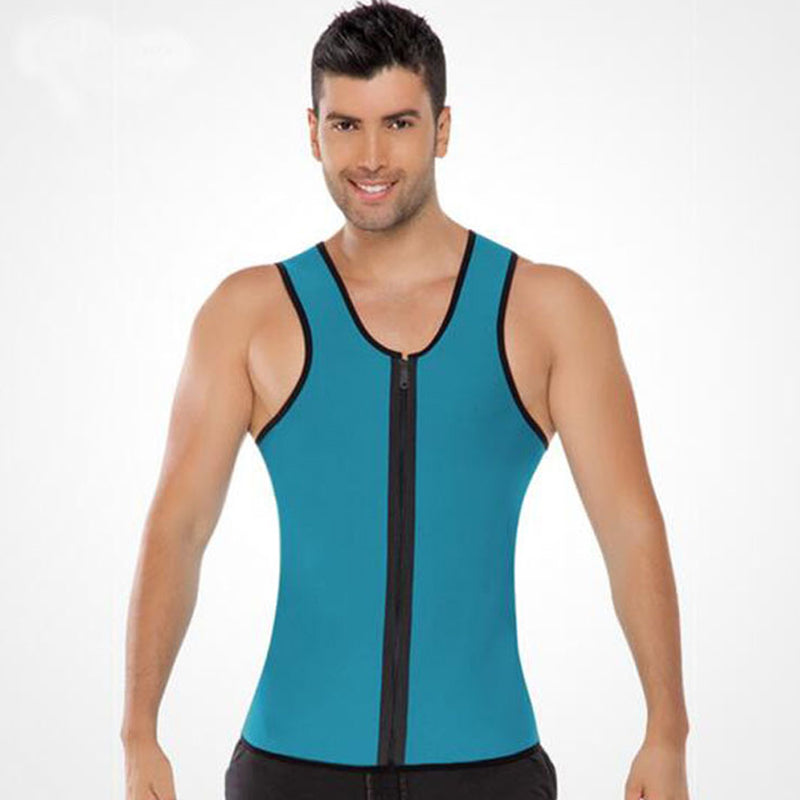 🏆 Herren Fitness Tanktop 🏋️‍♂️ | Reißverschluss & Schlankmacher-Effekt ⚡🌿