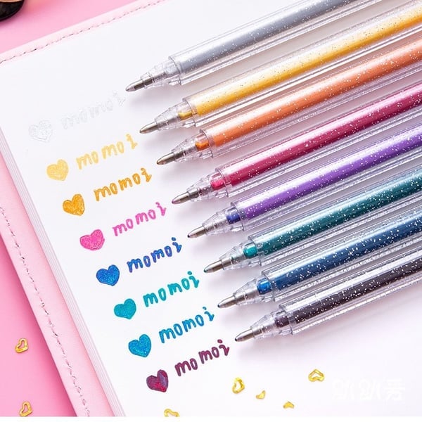 🎁 Glitzer‑Gelstifte‑Set, bunte Glitzertinten für Notizen, Malen, Basteln und Scrapbooking