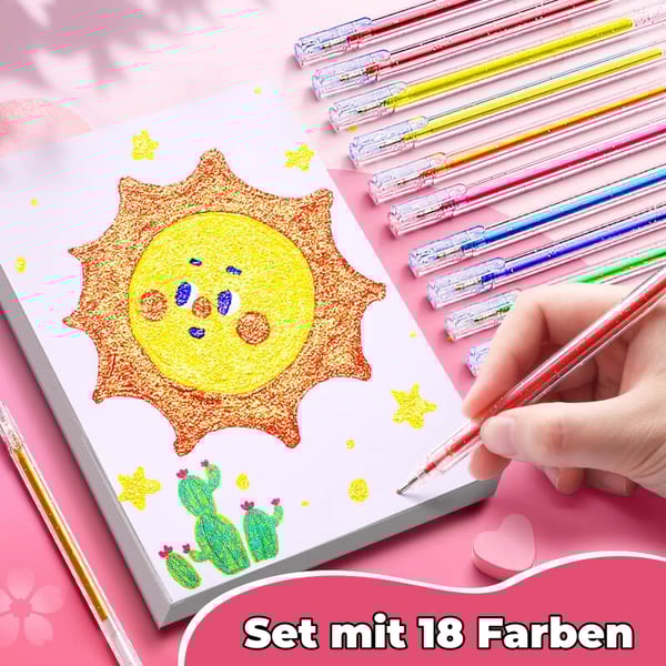 🔥Weihnachtsverkauf – 44 % Rabatt🎨 Set mit glitzernden Gelstiften🎄Leuchtende Farben, grenzenlose Kreativität