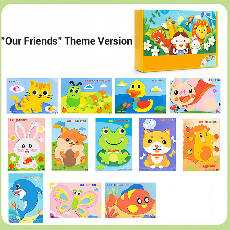 Kinder DIY 3D EVA Sticker Bastelset