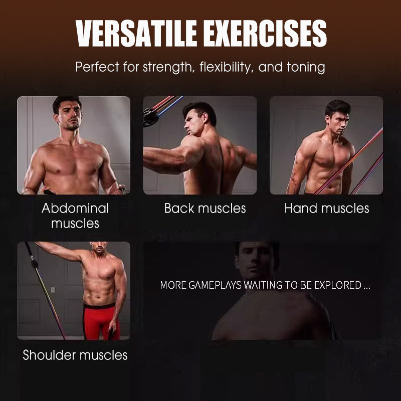 13-teiliges Widerstandsbandset mit Griff für das Heimfitnessstudio