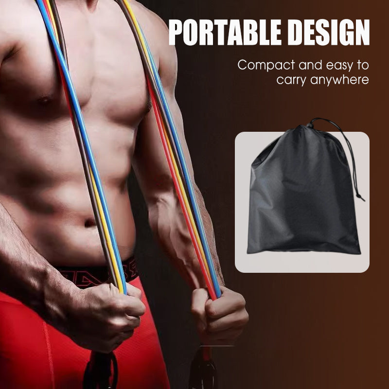 13-teiliges Widerstandsbandset mit Griff für das Heimfitnessstudio