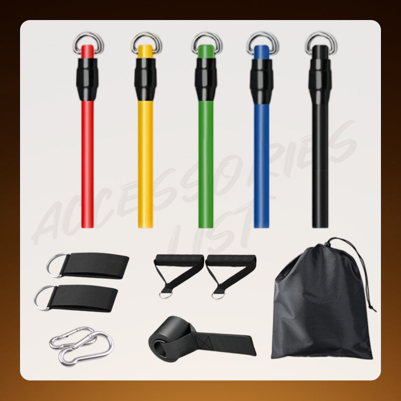 13-teiliges Widerstandsbandset mit Griff für das Heimfitnessstudio