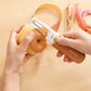 Tragbares, kleines 2-in-1-Messer und Obstschäler
