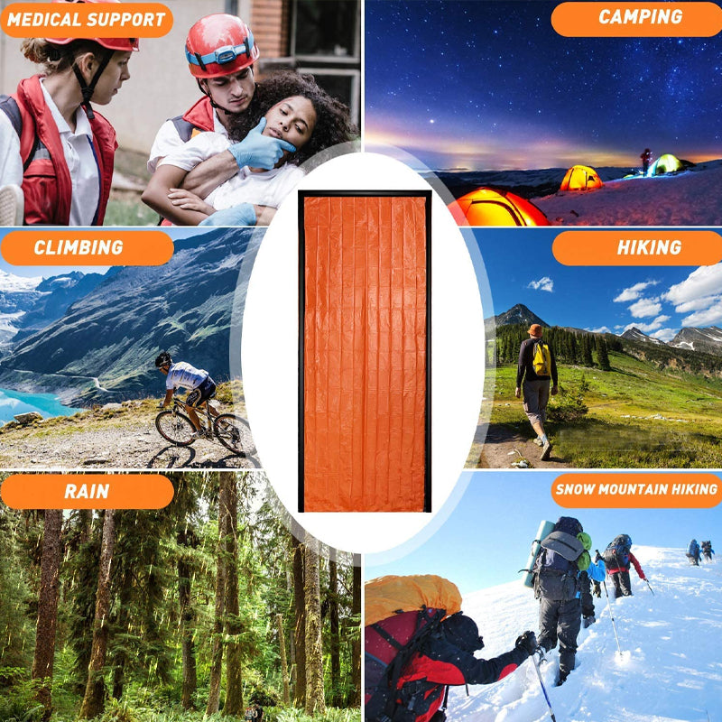 Notfalldecken, Schlafsäcke, Zelte für sichere Wanderungen