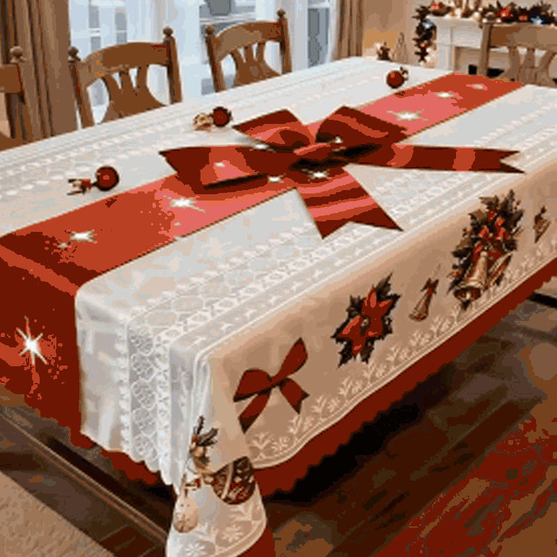 ✨Weihnachtsneuheiten✨Elegante Tischdecke mit Weihnachtsmotiv