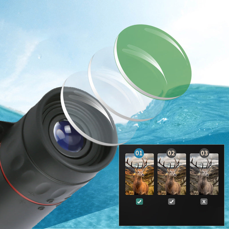 🔭 50% RABATT JETZT! ✨ Tragbares Monokularteleskop für Draußen - 12x50 Vergrößerung mit Smartphone-Adapter für Abenteuer 🌄📱