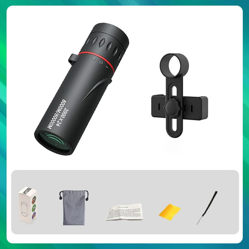 🔭 50% RABATT JETZT! ✨ Tragbares Monokularteleskop für Draußen - 12x50 Vergrößerung mit Smartphone-Adapter für Abenteuer 🌄📱