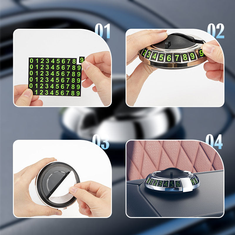 Halterung für Autotelefon mit Parkkennzeichen