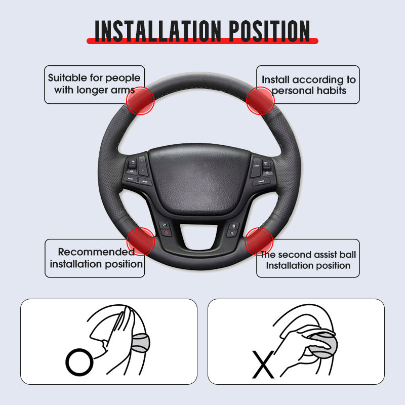 🚗 KAUFEN SIE 2, BEKOMMEN SIE 3! ✨ Ergonomischer Lenkradknauf – rutschfestes Design für besseren Halt unter allen Umständen 🔧💫