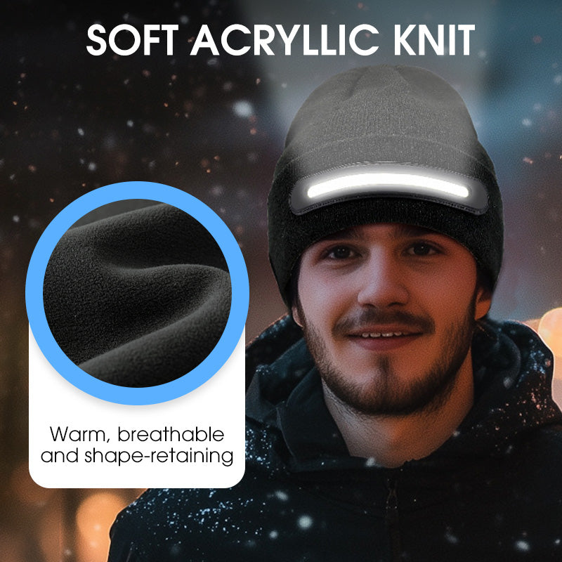 Wiederaufladbare Bluetooth-Mütze mit integrierter Lampe