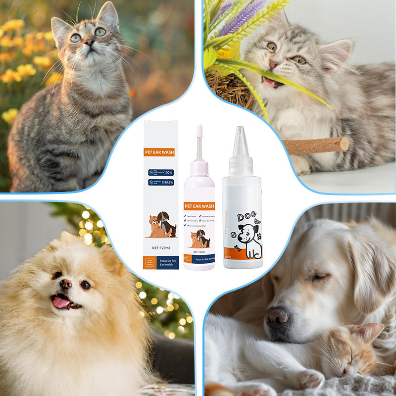 🐾 2 KAUFEN, 1 GRATIS! ✨ Ohrenreiniger für Haustiere – Sanfte Formel mit beruhigender Aloe für Hunde und Katzen, beugt Infektionen und Gerüchen vor 🌿👂
