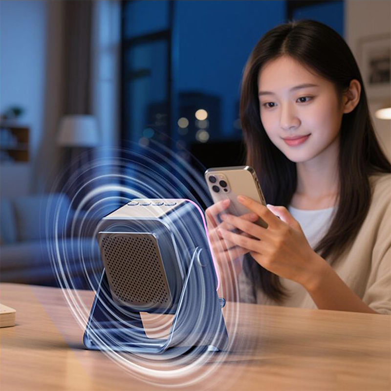 5-in-1 Wireless Induktions-Lautsprecher mit verstellbarem Telefonständer