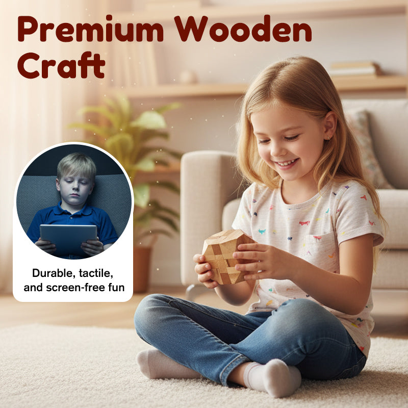 Klassisches Luban-Schloss-Holzpuzzlespiel