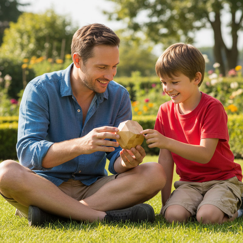 Klassisches Luban-Schloss-Holzpuzzlespiel