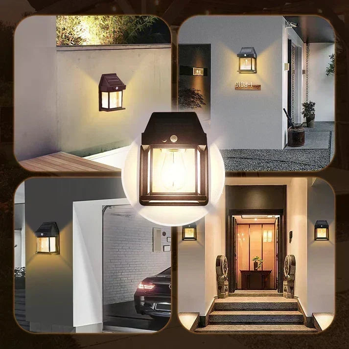 🐺✨ Bewegungs-Sensor Solar-Wandleuchte in Wolfram-Design – automatisch, wetterfest & energieautark. Perfekte Sicherheitsbeleuchtung für Garten und Eingang. 🌞🔋
