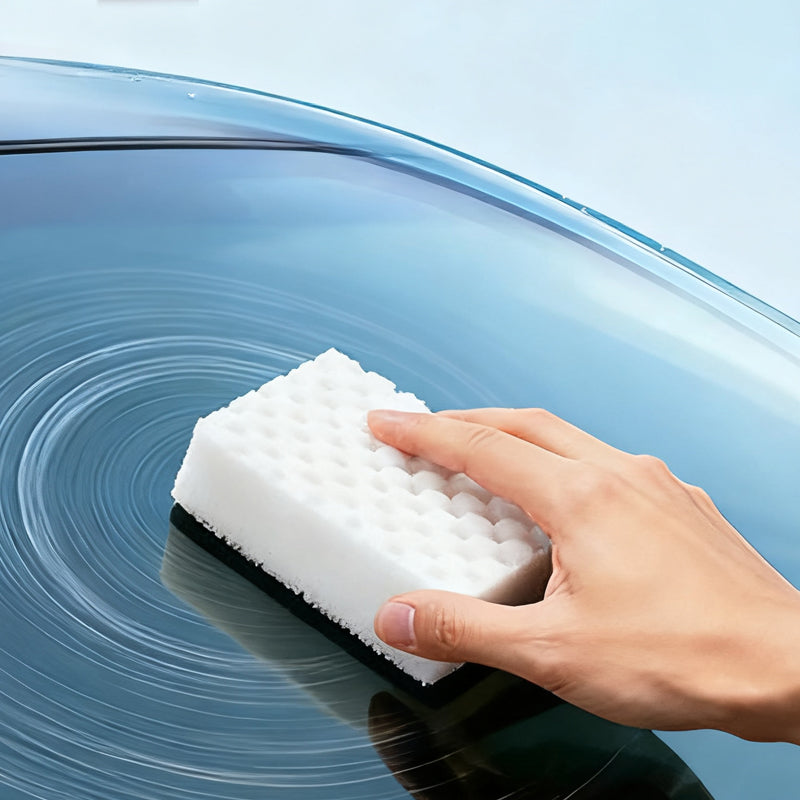 ✨ Magischer Schwamm für Autofenster – Entfernt Ölfilme und Wasserflecken mit einem einzigen Wisch! Bessere Sichtbarkeit bei Nacht, milde Formel mit pH-Wert 7!