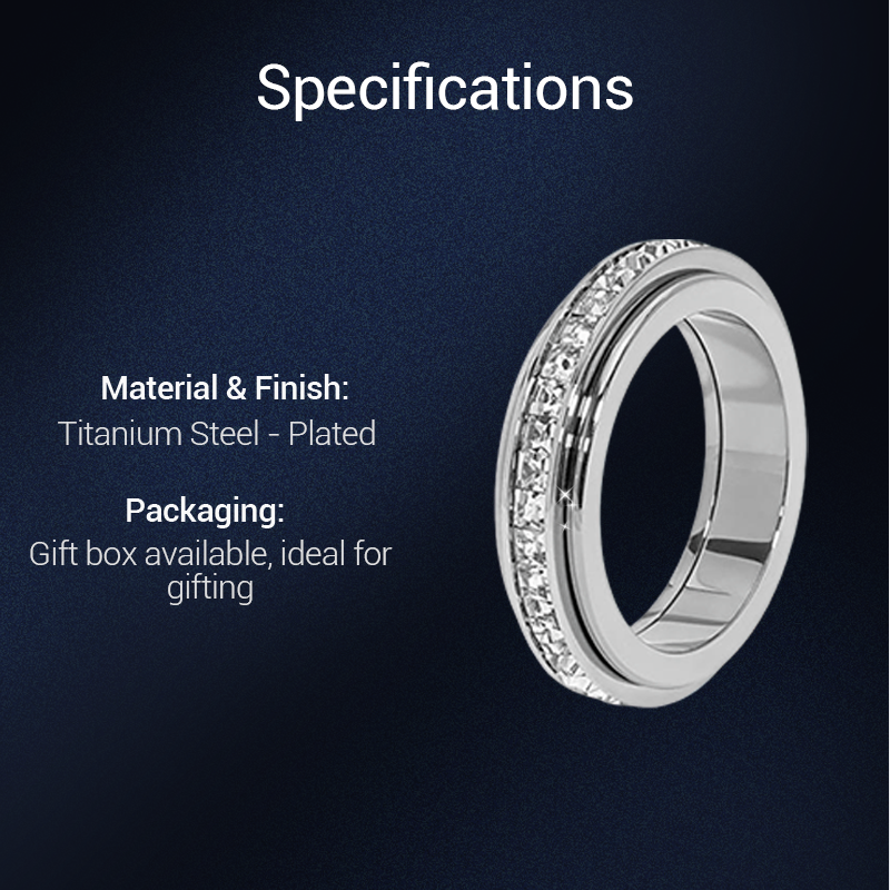 Drehbarer Spinnerring aus Titanstahl mit Zirkonia