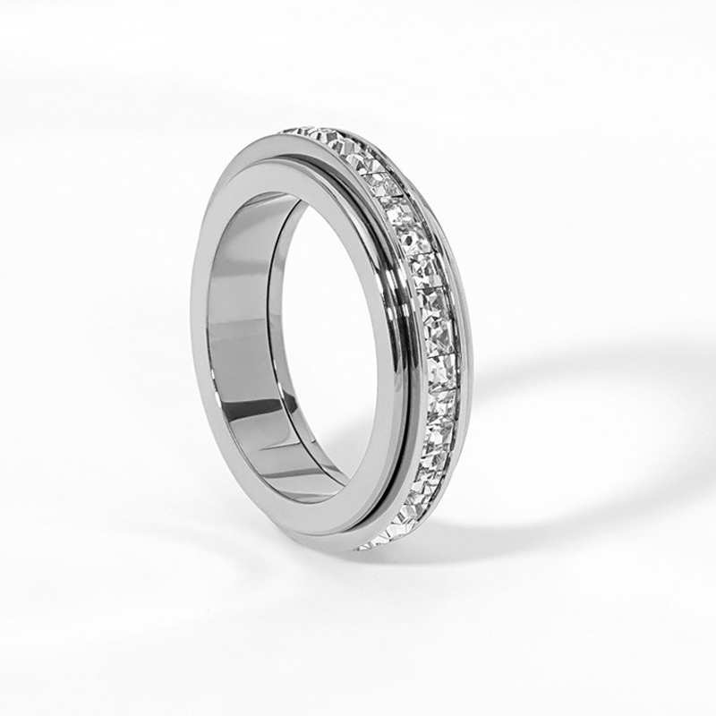 Drehbarer Spinnerring aus Titanstahl mit Zirkonia