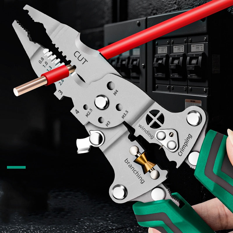 Multifunktionaler, biegsamer Abisolierer mit Spannungsprüfer