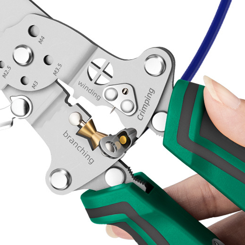 Multifunktionaler, biegsamer Abisolierer mit Spannungsprüfer