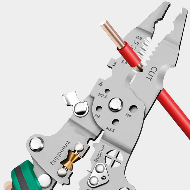 Multifunktionaler, biegsamer Abisolierer mit Spannungsprüfer