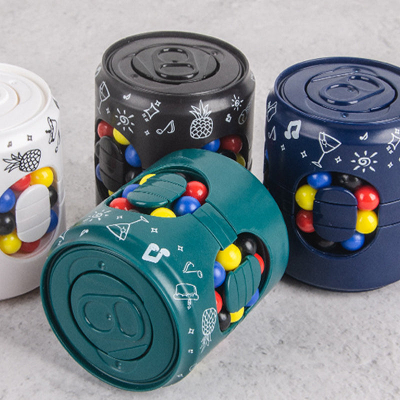 2-in-1 Zauberwürfel- und Fidget-Spinner-Spielzeug in Dosenform
