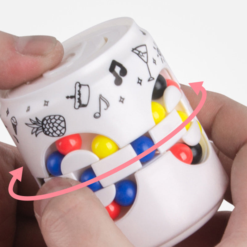 2-in-1 Zauberwürfel- und Fidget-Spinner-Spielzeug in Dosenform