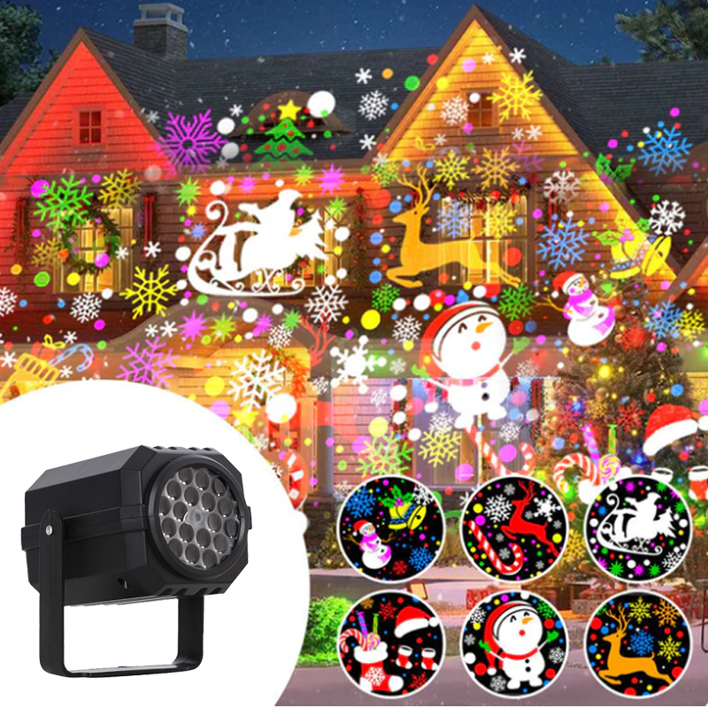 Rotierender LED-Weihnachtsmusterprojektor