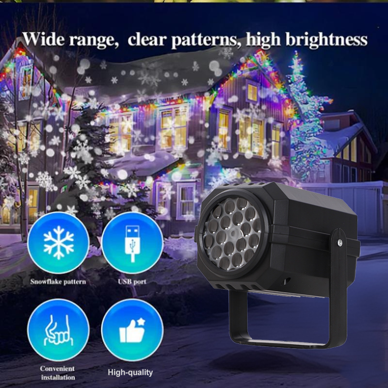 Rotierender LED-Weihnachtsmusterprojektor