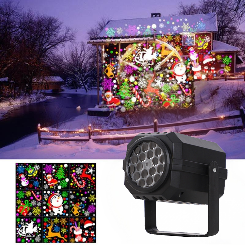 Rotierender LED-Weihnachtsmusterprojektor