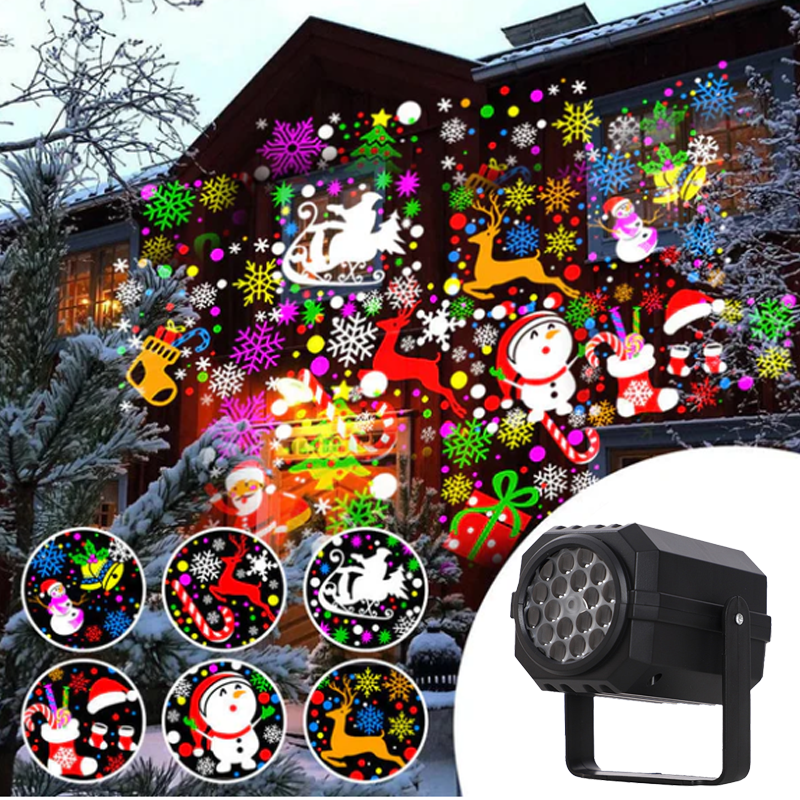 Rotierender LED-Weihnachtsmusterprojektor