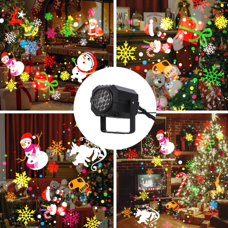 Rotierender LED-Weihnachtsmusterprojektor