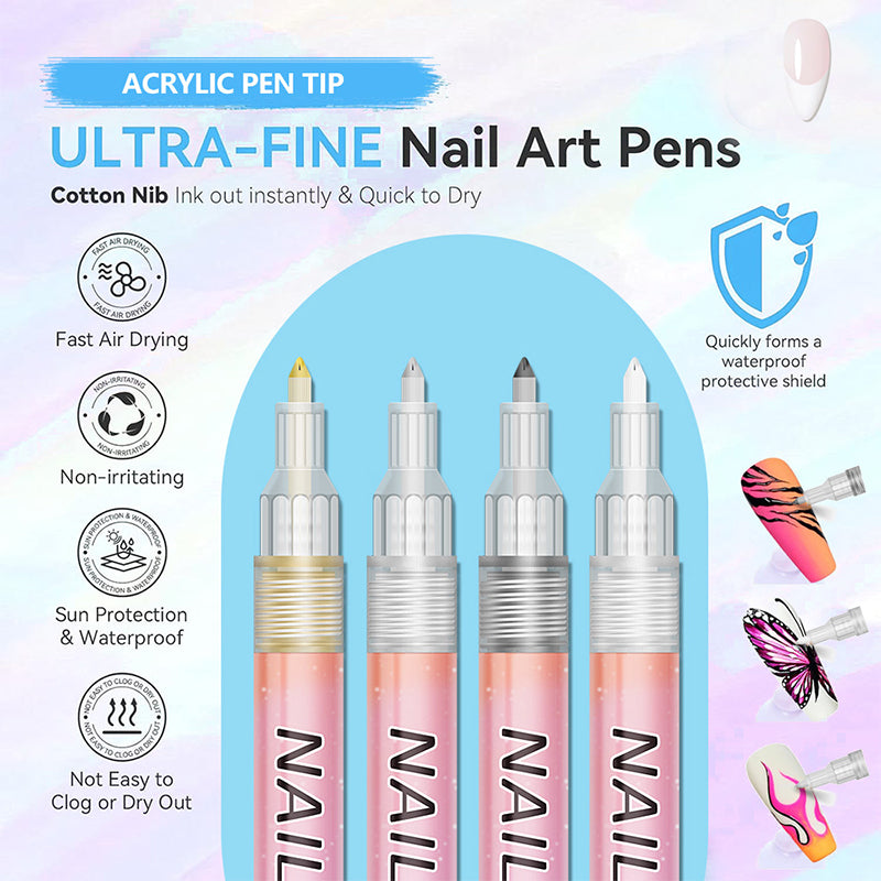 🎁Weihnachtsgeschenk🎄Professionelles Nagelkunst-Stiftset mit 12 Farben